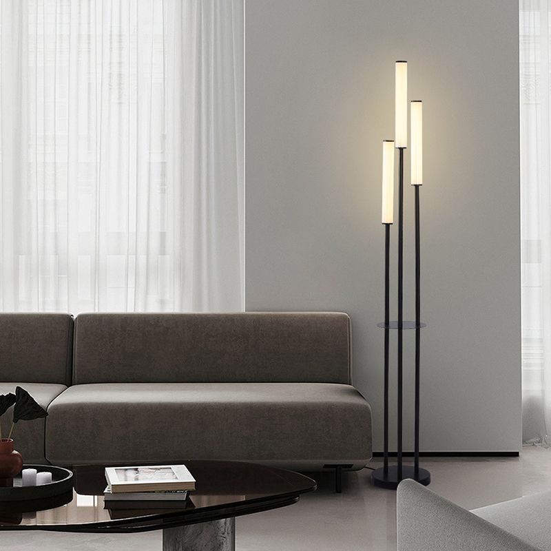 Eryn Modern 3 head Black Metal Arcylic Floor Lamp