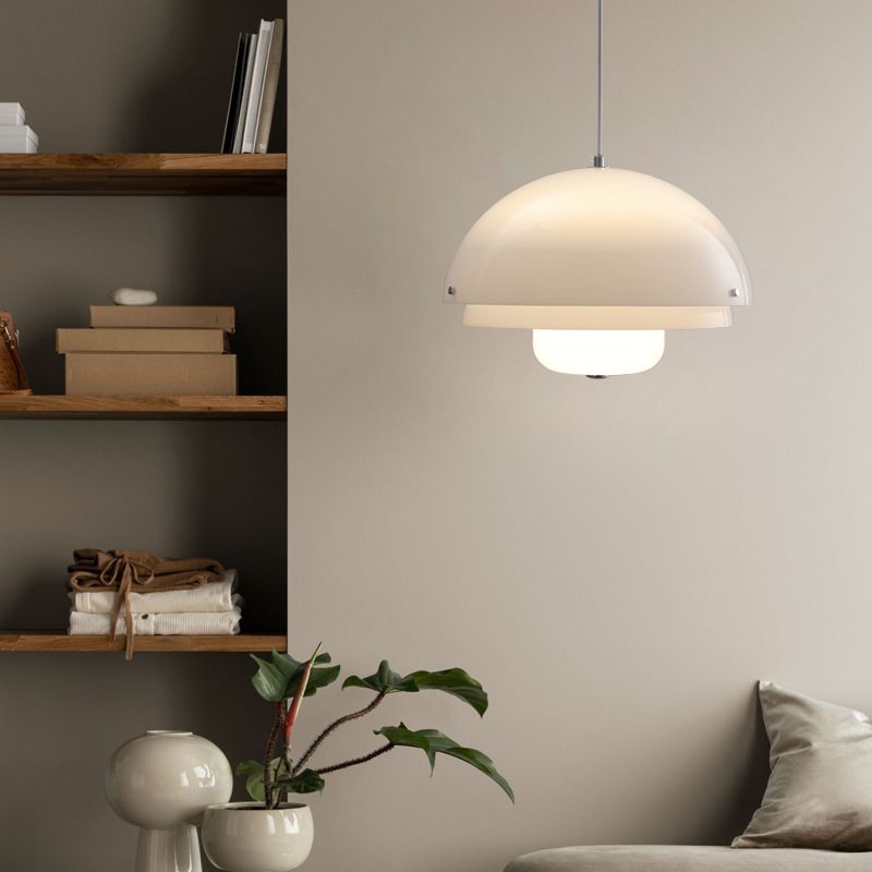 Hailie Dome Shape White Pendant Light