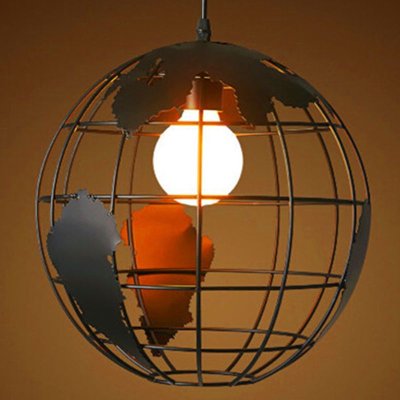 Alessio Cluster Globe Pendant Light, Black & White