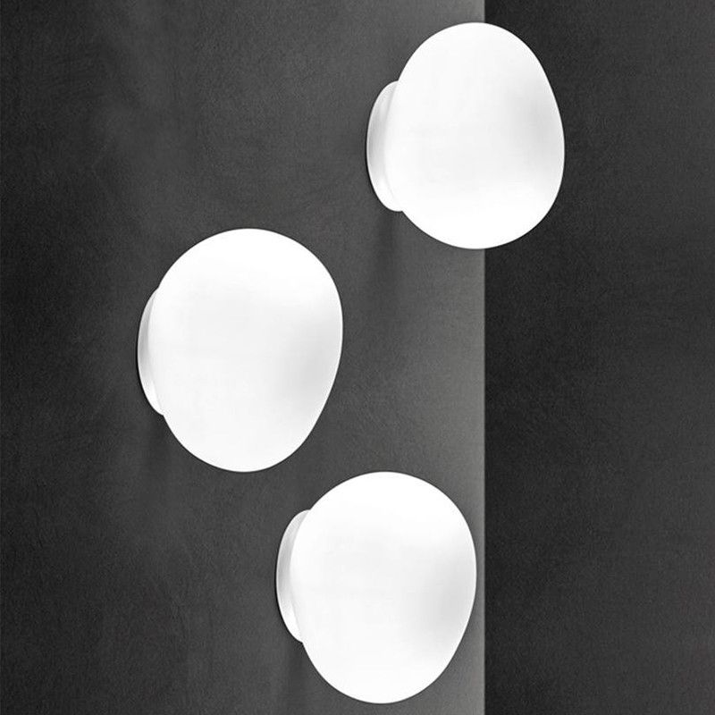 Valentina Design Geometric Glass Vanity Wall Light, White