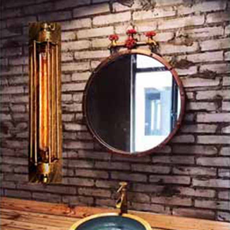 Alessio Vintage Cylinder Metal Wall Lamp,  Black/Red/Silver/Gold