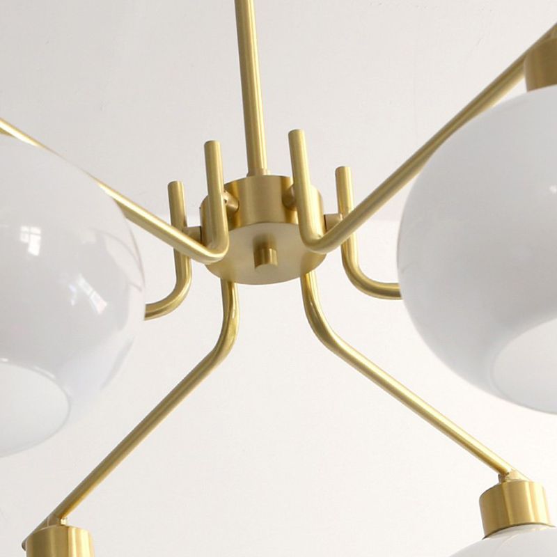 Valentina Pendant Light Semi-Circular Modern, Metal/Glass, Gold/Nickel, Dining Room