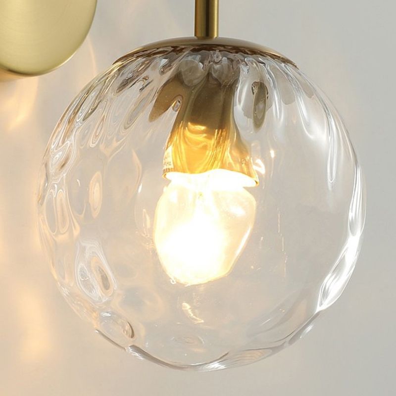 Valentina Vintage Clear Bubble Dresser Wall Lamp