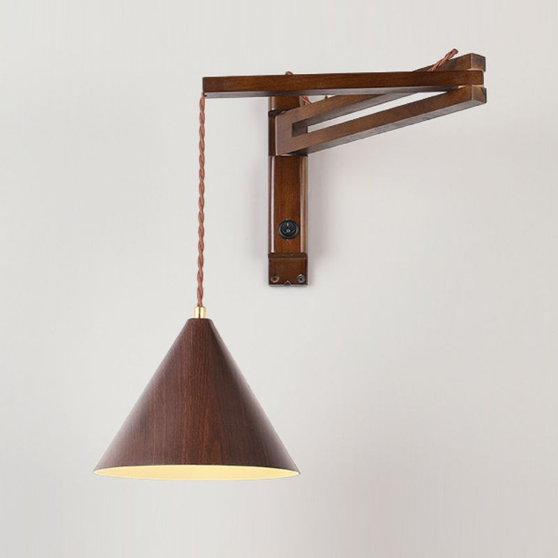 Ozawa Adjustable Wall Lamp, Wood/Metal, 2 Color, Living Room