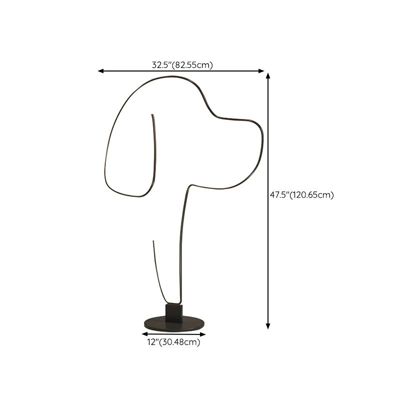 Edge Modern Cat/Dog  Linear Metal Acrylic Floor Lamp