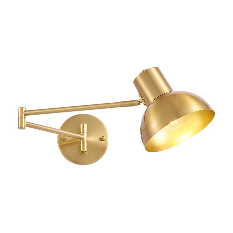 Freja Wall Lamp Modern, Metal Adjustable, Black/Gold, Bedroom