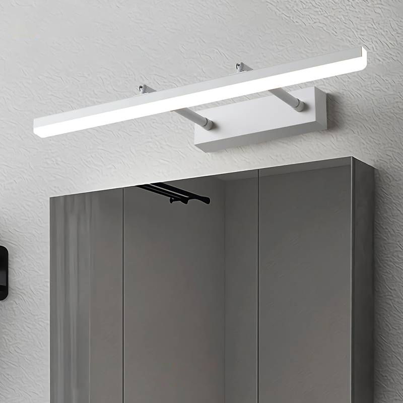 Edge Modern Linear Metal&Acrylic Wall Lamp, Black/White/Chrome