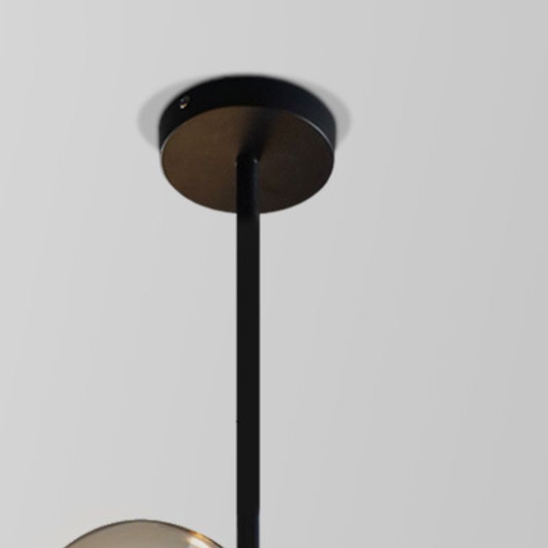 Valentina Pendant Light Bubble Modern, Glass/Metal, Black, Bedroom