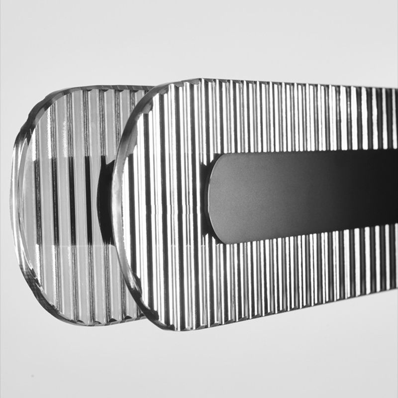 Evette  Minimalist Linear Metal/Acrylic Pendant Light, Black