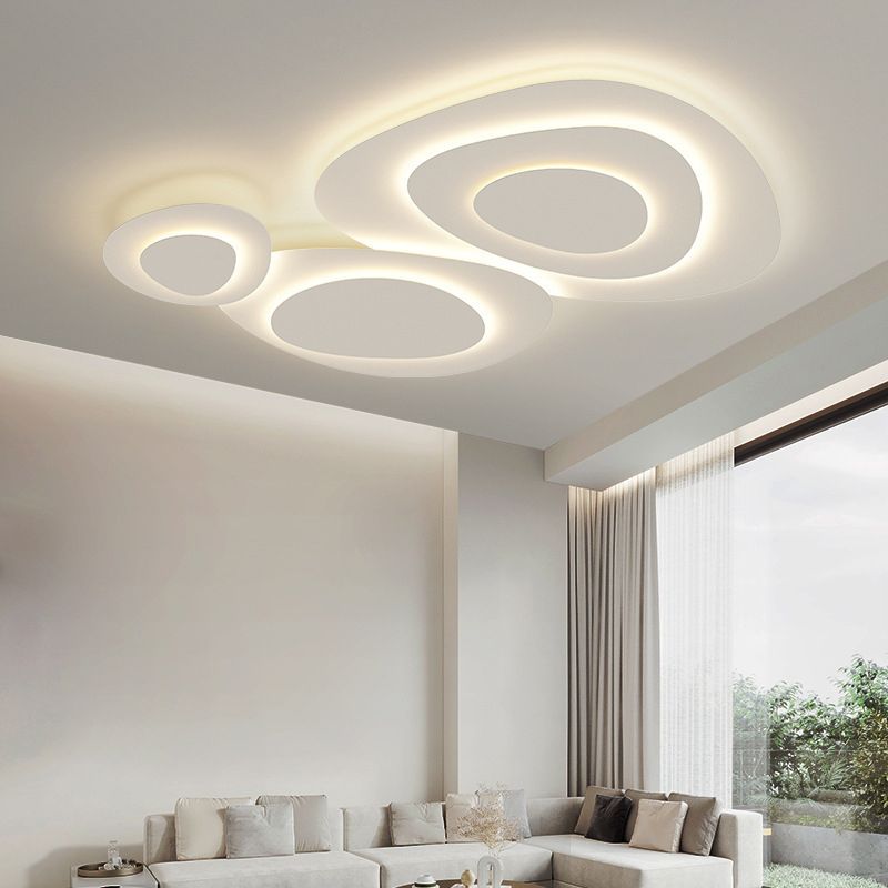 Valentina Modern Metal LED White Flush Mount Ceiling Light Bedroom