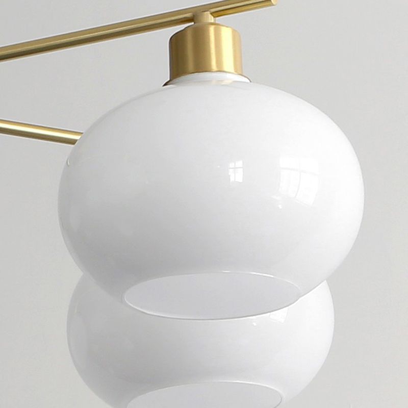 Valentina Pendant Light Semi-Circular Modern, Metal/Glass, Gold/Nickel, Dining Room