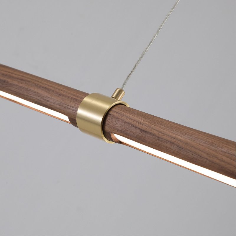 Ozawa Modern Minimalist Pendant Light, Metal Water Transfer Wood