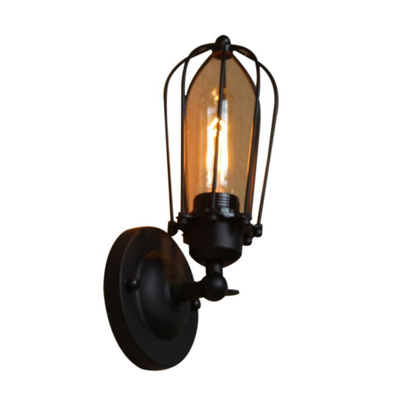 Alessio Vintage Iron Wall Lamp, Black/Rust/Bronze/Gold/Silver