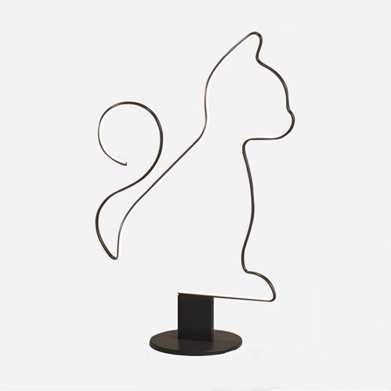 Edge Modern Cat/Dog  Linear Metal Acrylic Floor Lamp