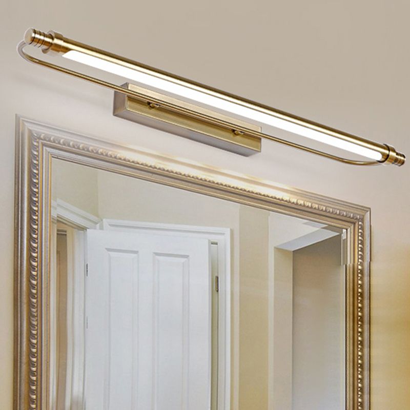 Leigh Modern Linear Metal Vanity Wall Lamp, Gold