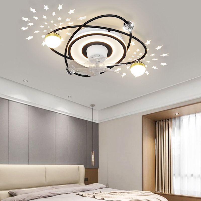 Minori 3-Blade Starry Ceiling Fan with Light, 2 Color, L 21"