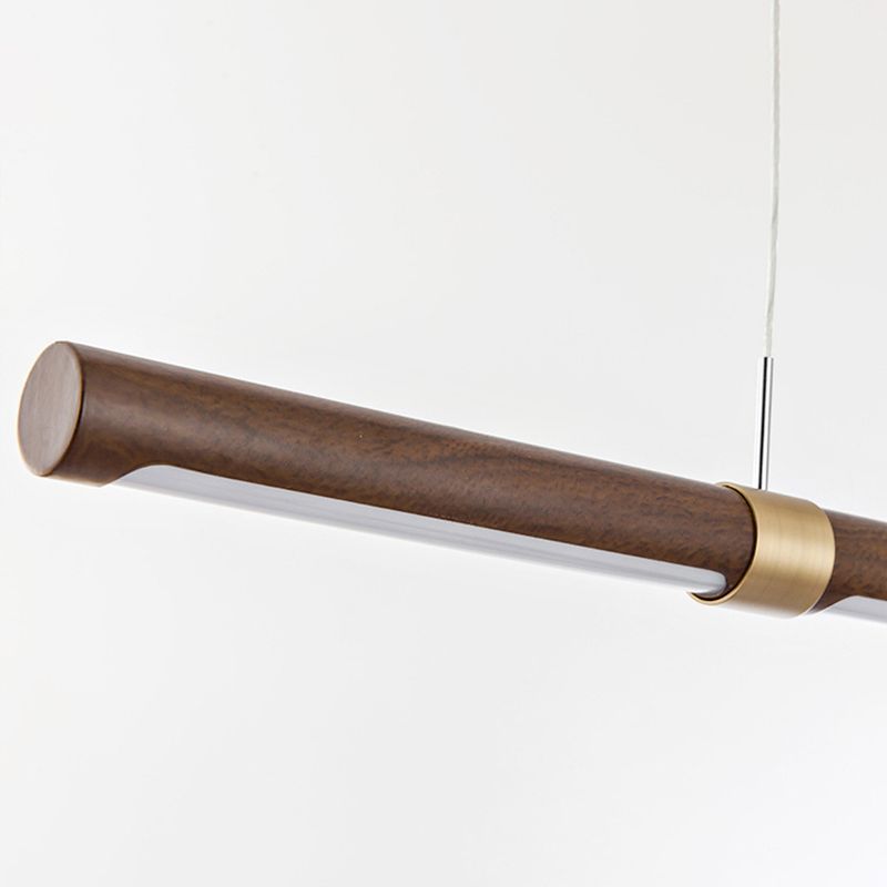 Ozawa Modern Minimalist Pendant Light, Metal Water Transfer Wood