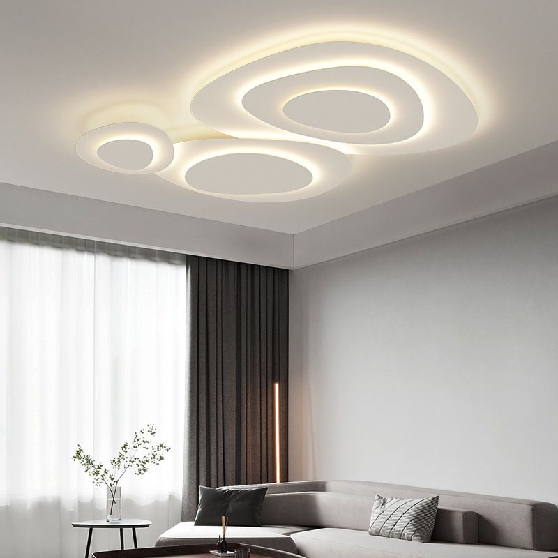 Valentina Modern Metal LED White Flush Mount Ceiling Light Bedroom