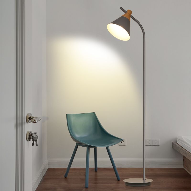 Morandi Floor Lamp, Bedroom & Living Room, Gray & Pink & Yellow, Metal