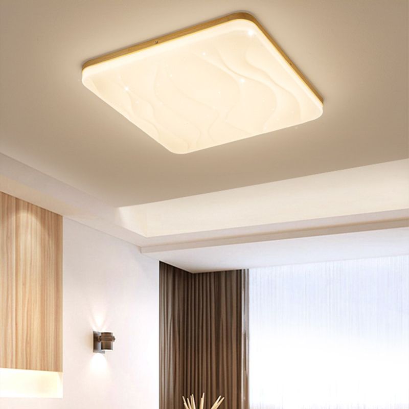 Ozawa LED Geometric Flush Mount Ceiling Light, White