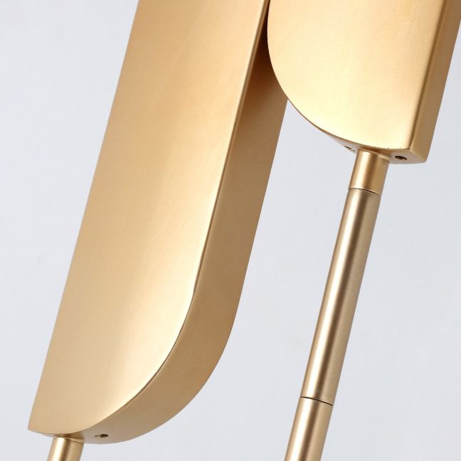 Salgado Minimalist Gold Floor Lamp, Metal, Living room