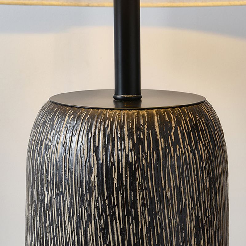 Salgado Retro Cone Ceramic Fabric Floor Lamp