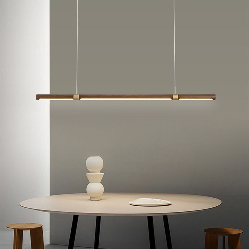 Ozawa Modern Minimalist Pendant Light, Metal Water Transfer Wood