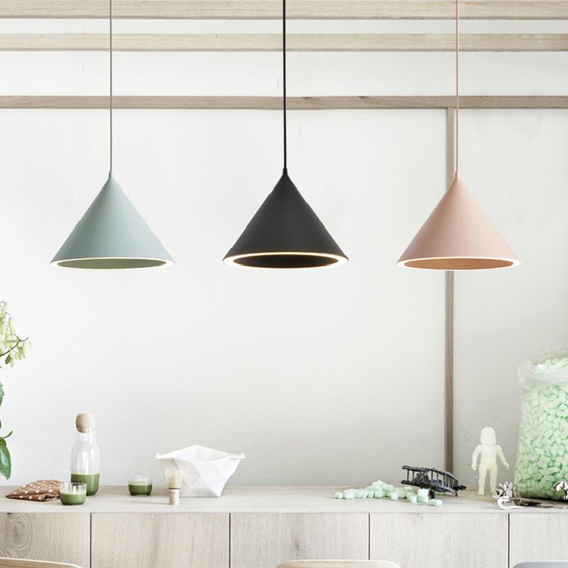 Morandi Funnel-Shape Colourful LED Pendant Light