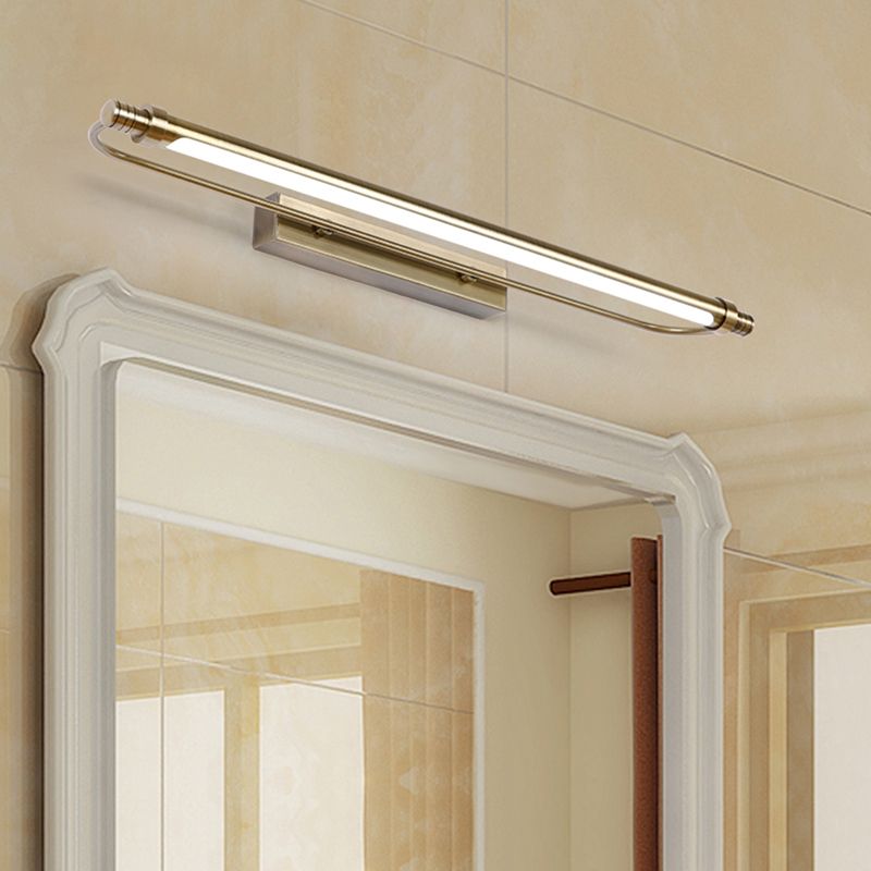 Leigh Modern Linear Metal Vanity Wall Lamp, Gold