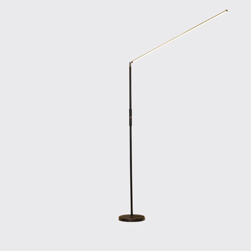 Edge Minimalistic Linear Floor Lamp, Metal, Black/White