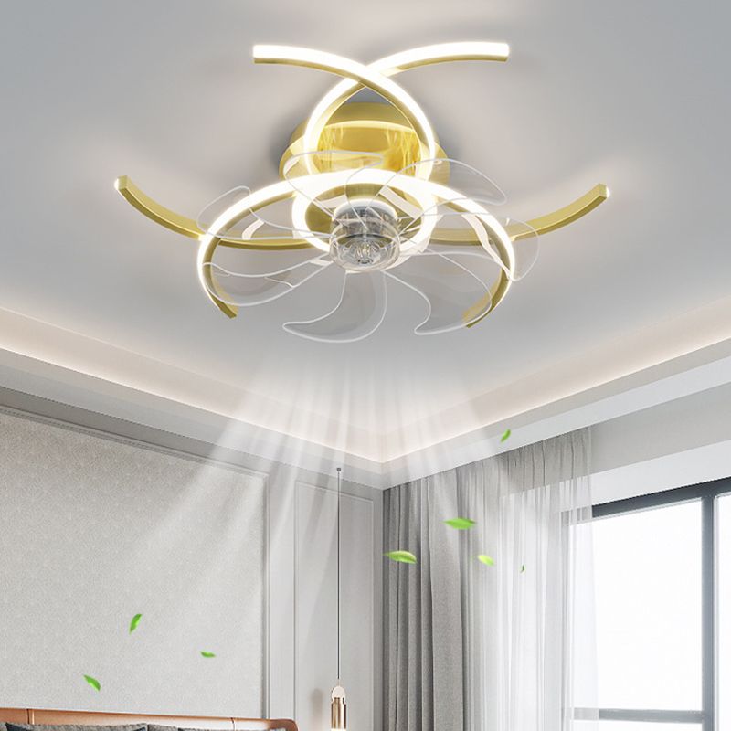 Lacey Ceiling Fan with Light, 4 Style, L 21"