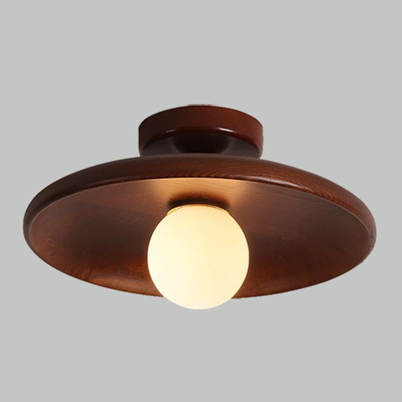 Carins Flush Mount Ceiling Light Natural/Walnut