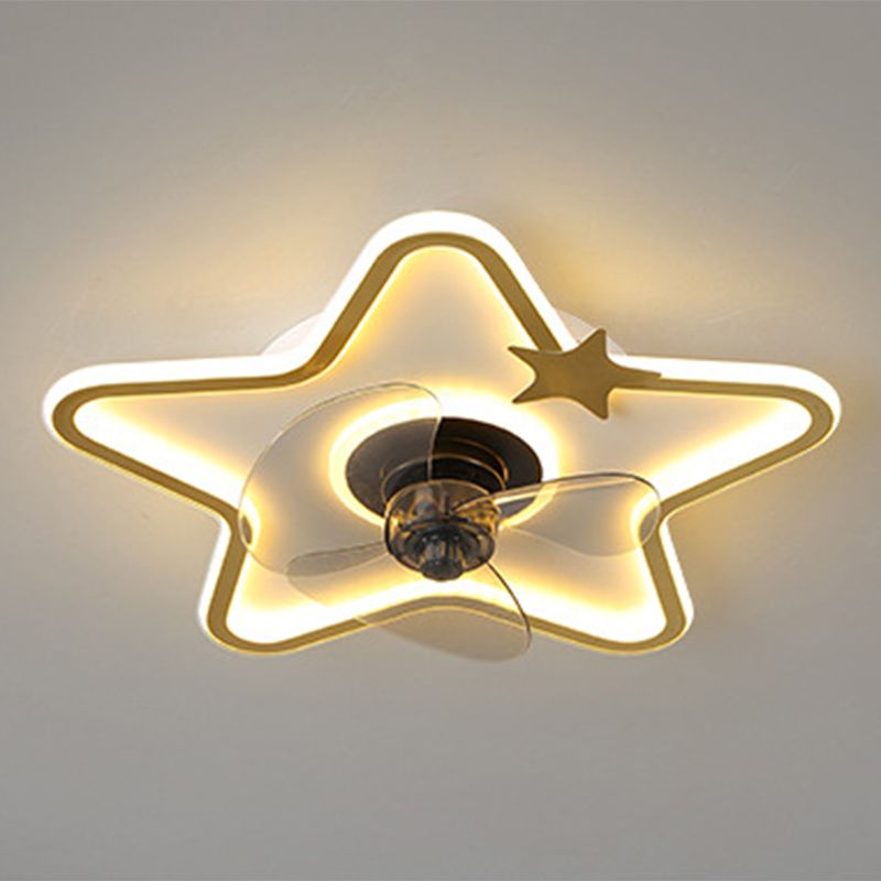 Minori Cloud & Star Ceiling Fan with Light, 3 Color, L 21"/23''