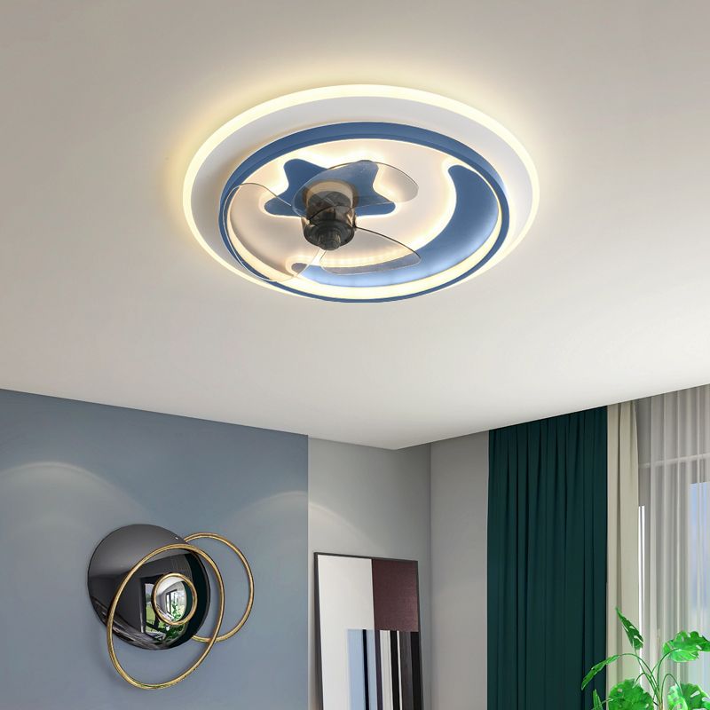 Arisha Double-ring Ceiling Fan with Light, 5 Color, L 19.6"