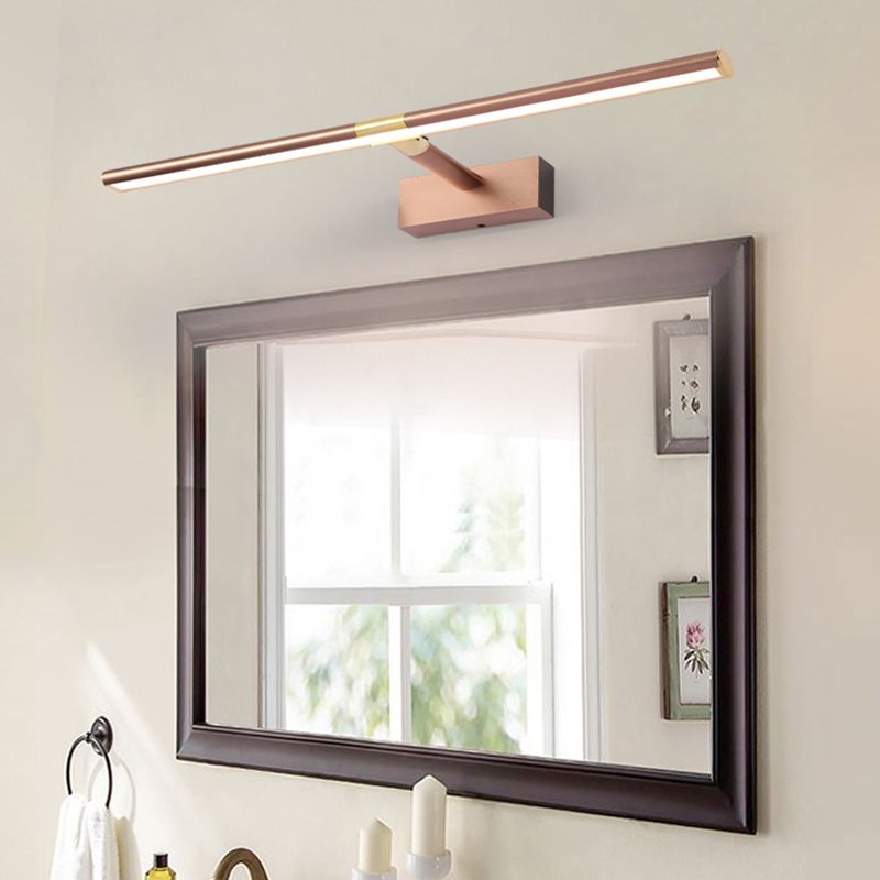 Edge Linear Mirror Front Vanity Wall Lamp, Bathroom, Black/Gold/Coffee