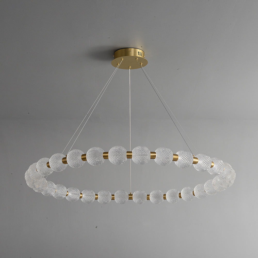 Hailie Design Ring Metal Pendant Light, Gold, Aluminium/Acrylic