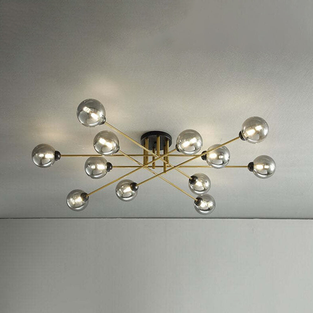 Valentina Industrial Glass Globe Chandelier LED, 6 Style