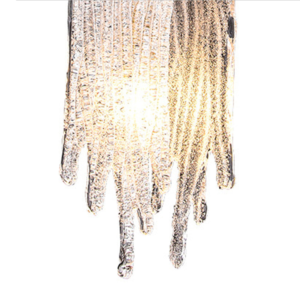 Kristy Modern Flowing Jelly Pendant Light, Gold, Crystal/Brass