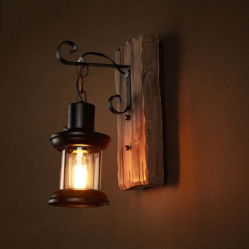 Alessio Vintage Lantern Metal Classic Industrial  Wall Lamp