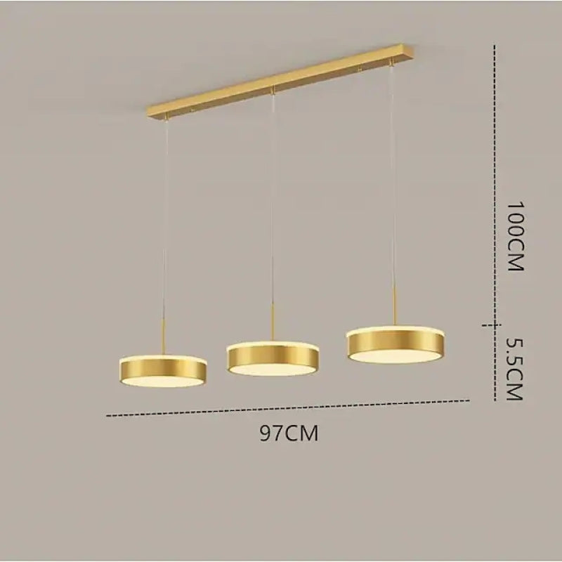 Raheel Pendant Light Cluster Metal/Acrylic, Black/Gold, Bar