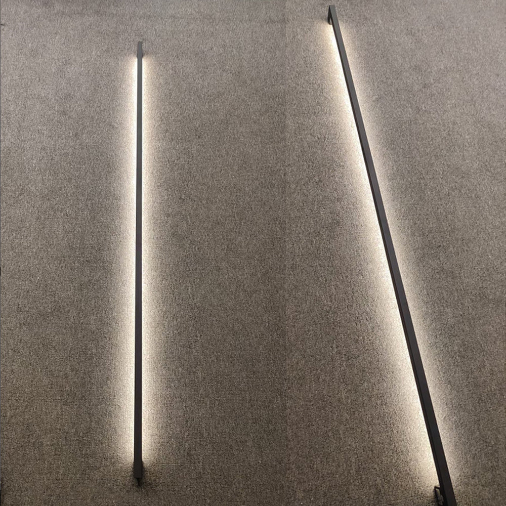 Edge Modern Linear Black LED Wall Lamp, Metal/Acrylic
