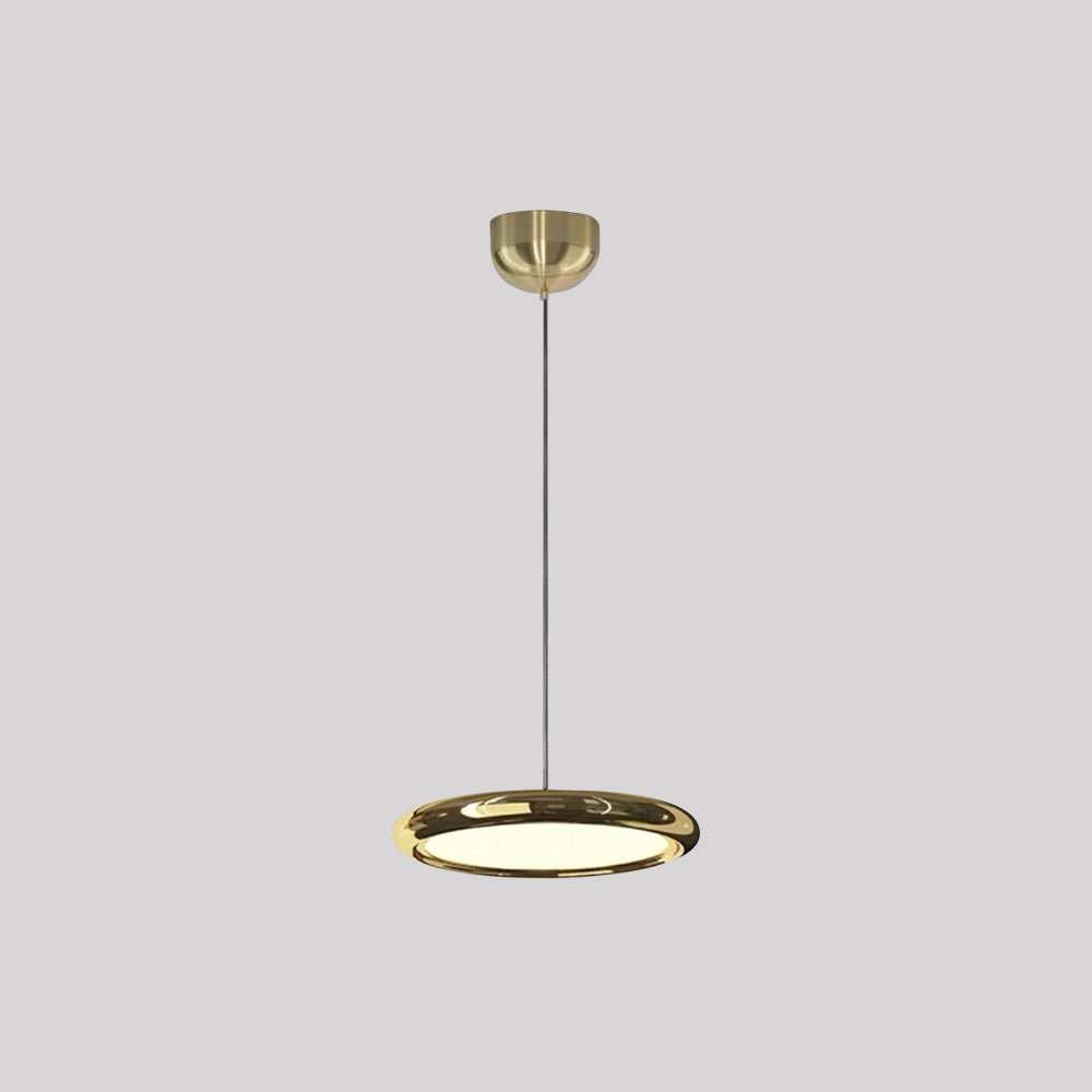 Welsh Minimalist Circular Metal Pendant Light,Silver/Gold/Rose Gold