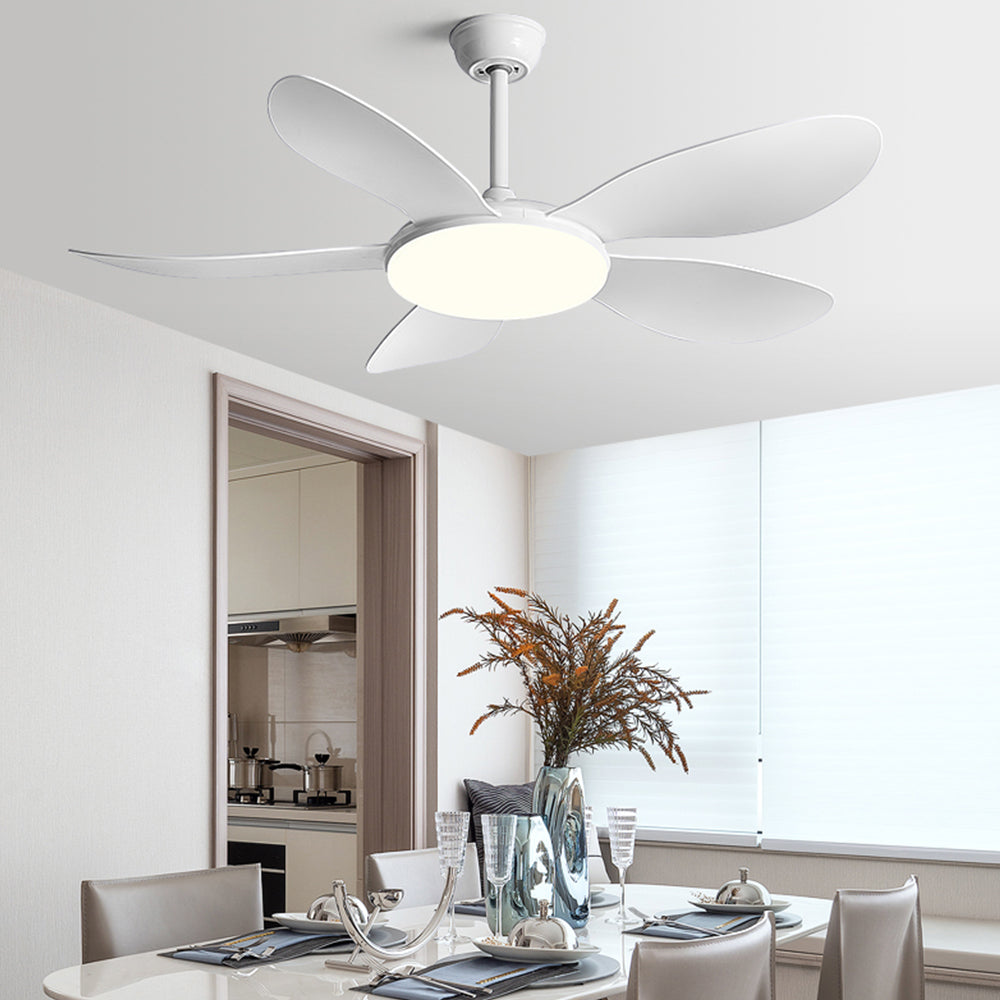 Ozawa 5-Blade Modern Wood DC Ceiling Fan with Light, 47.2''/51.2''