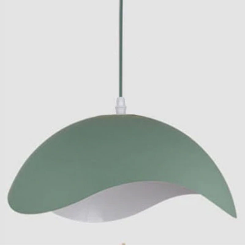 Morandi Colorful Shade Single Pendant Lights, Wood & Metal