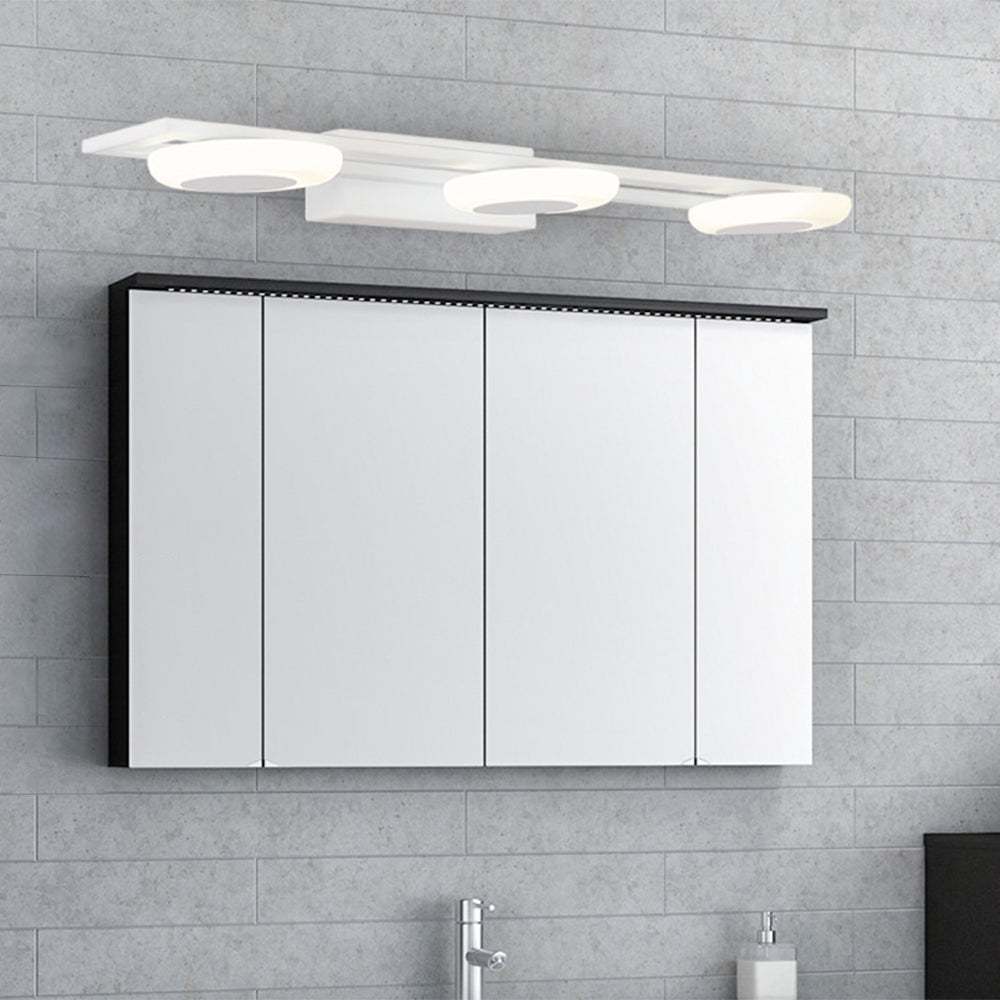 Leigh Modern Square Metal/Acrylic Wall Lamp, White, Bathroom