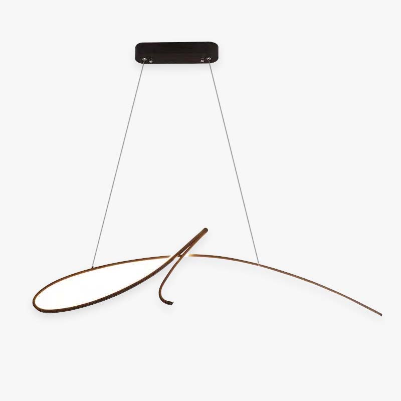 Louise Pendant Light Irregular-curved Modern, Metal, Black/Gold, Restaurant