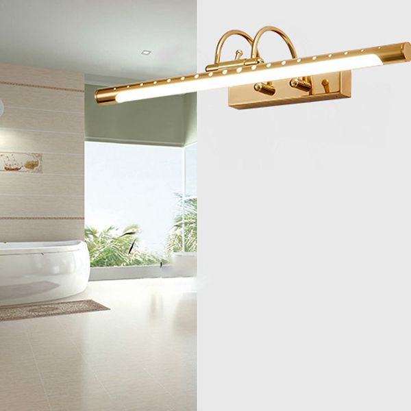 Eryn Modern Linear Vanity Wall Lamp, Gold, Bathroom/Kitchen