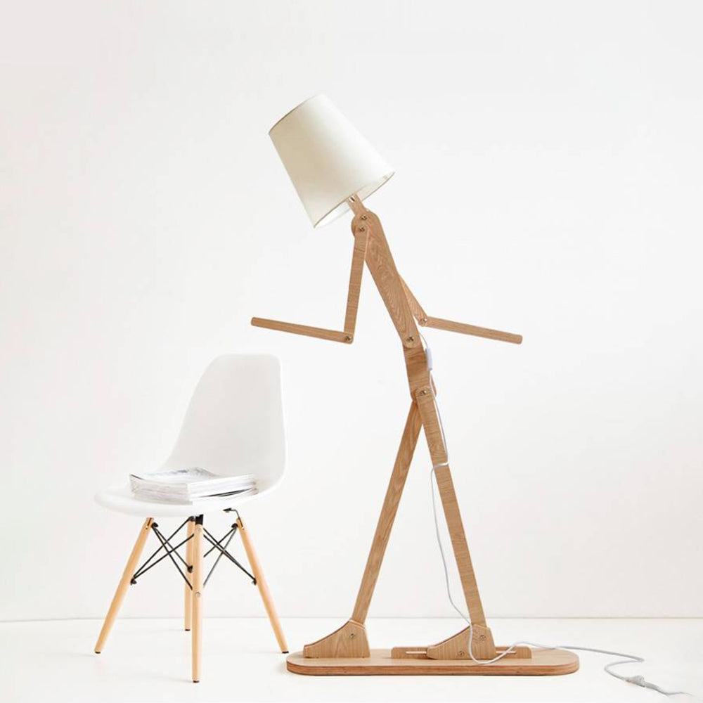 Ozawa Wooden Man Floor & Table Lamp, 2 Colour
