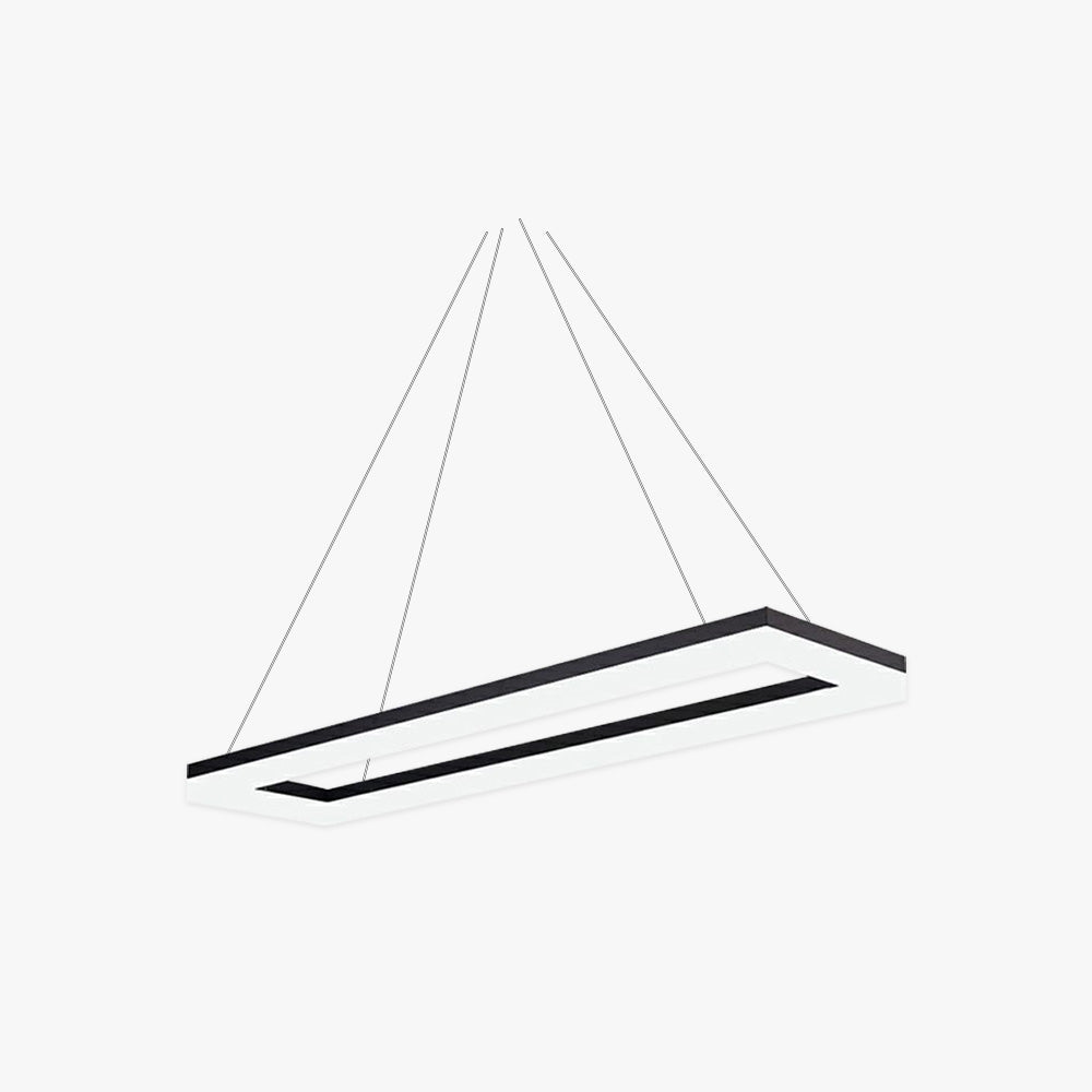 Bouvet Nordic Rectangular Led Pendant Light, Black/White, Acrylic