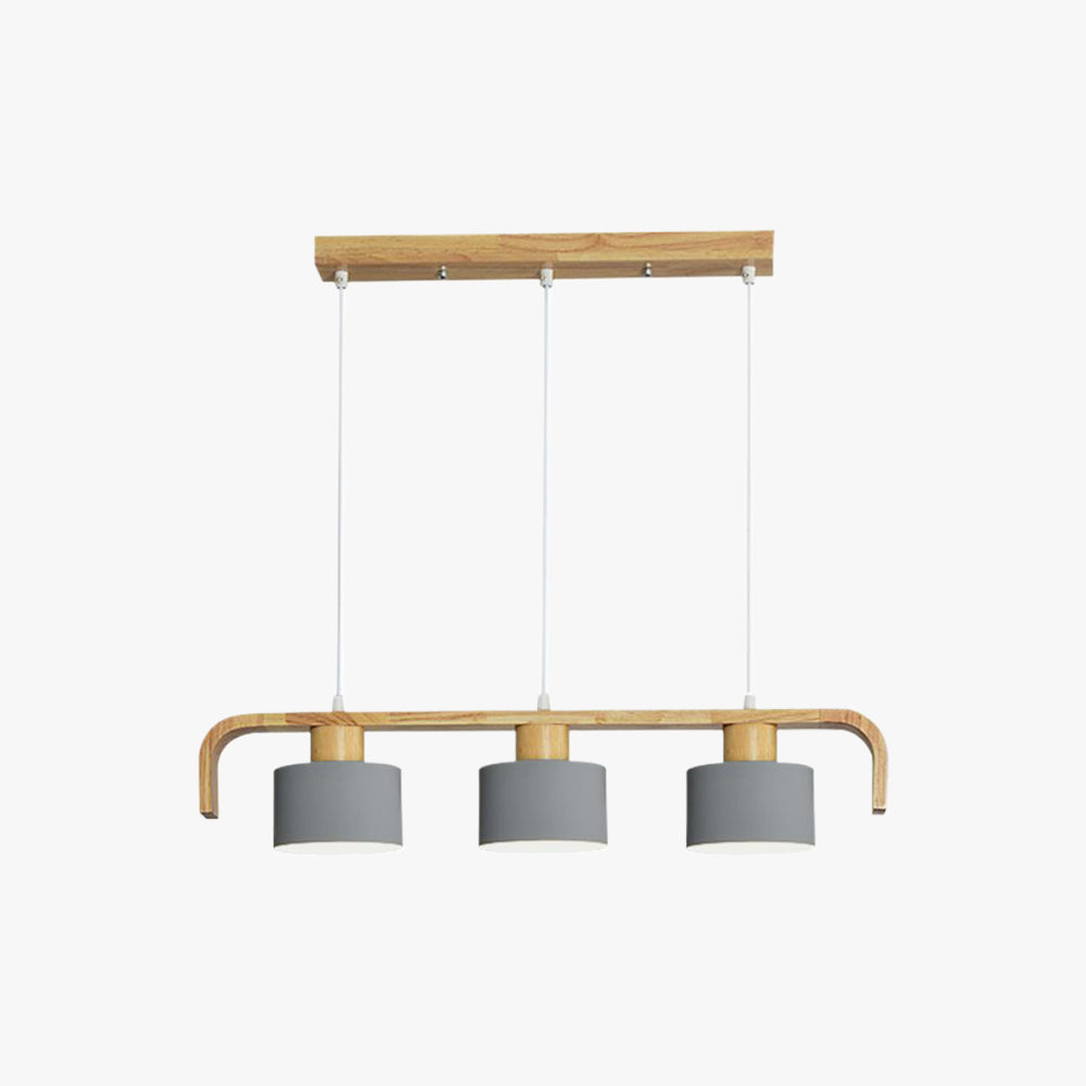 Morandi Pendant Light Cylinder Nordic, Bamboo, White/Green/Gray, Bedroom